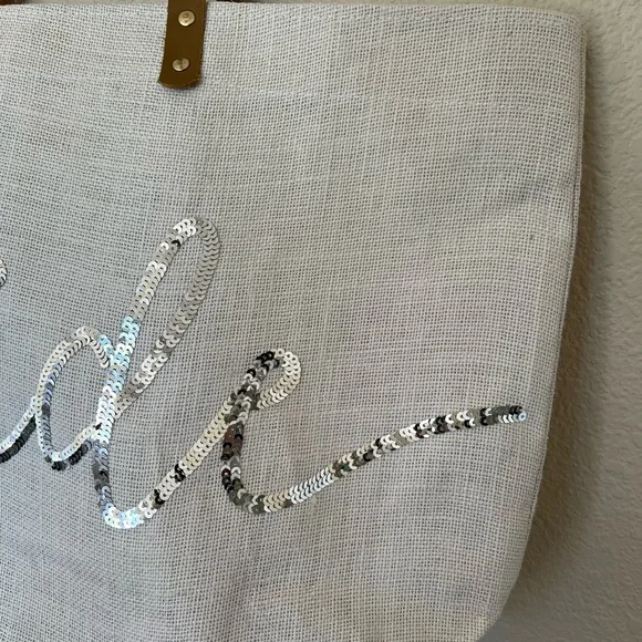 Mud Pie | Silver Sequin Bride Tote Bag - Picture 8 of 11